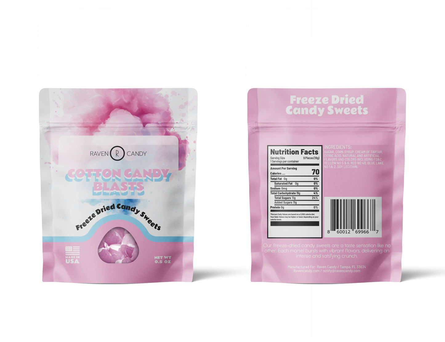 Raven Candy Cotton Candy Blasts .5 oz