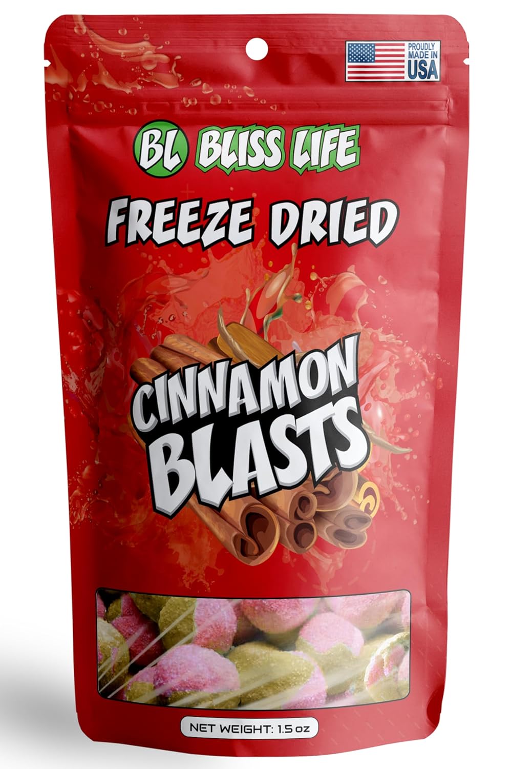 Bliss Life Cinnamon Blast Freeze Dried Candy 1.5 oz