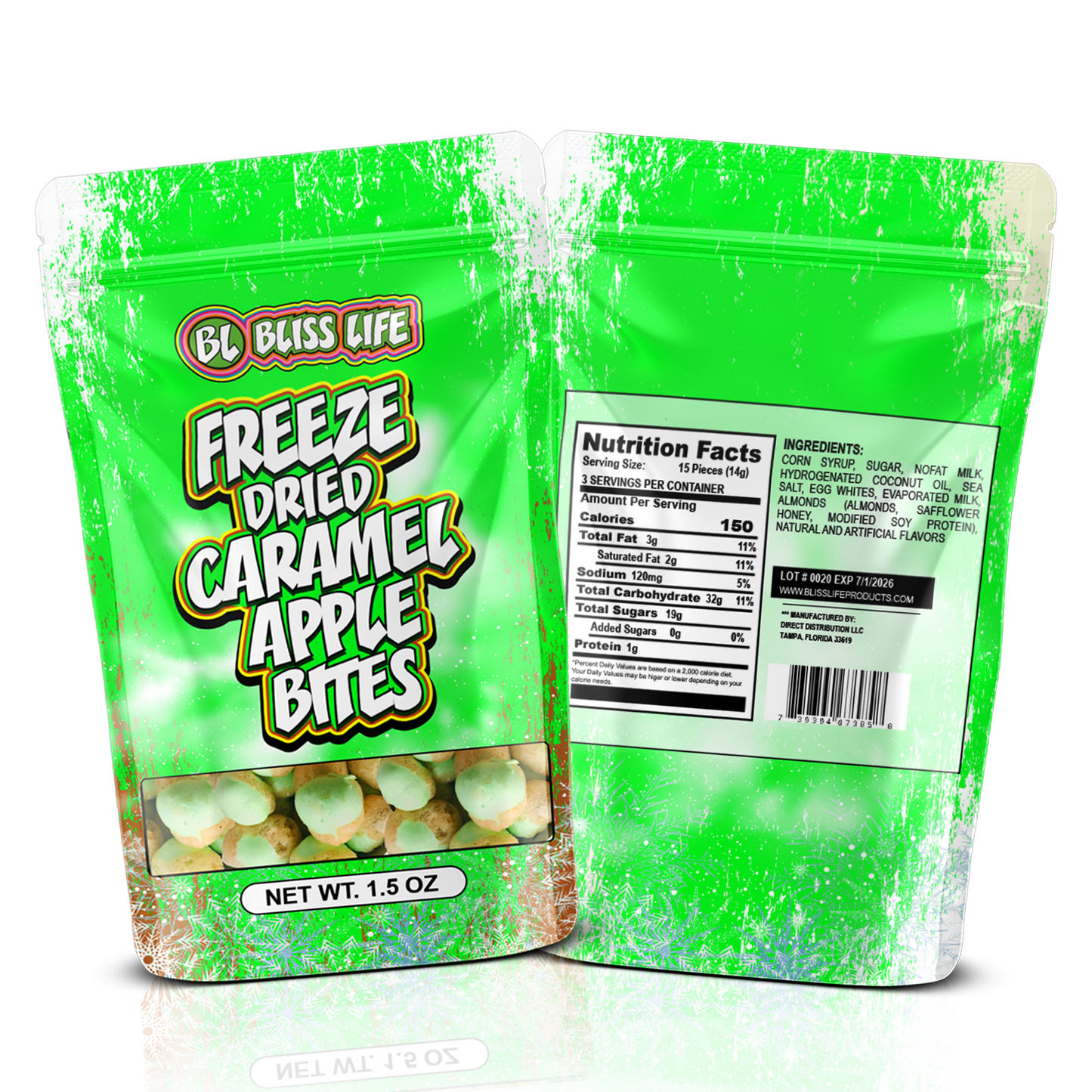 Bliss Life Caramel Apple Freeze Dried Candy Bites 1.5 oz