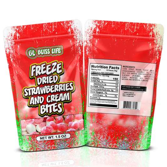 Bliss Life Strawberries and Cream Freeze Dried Candy Bites 1.5 oz