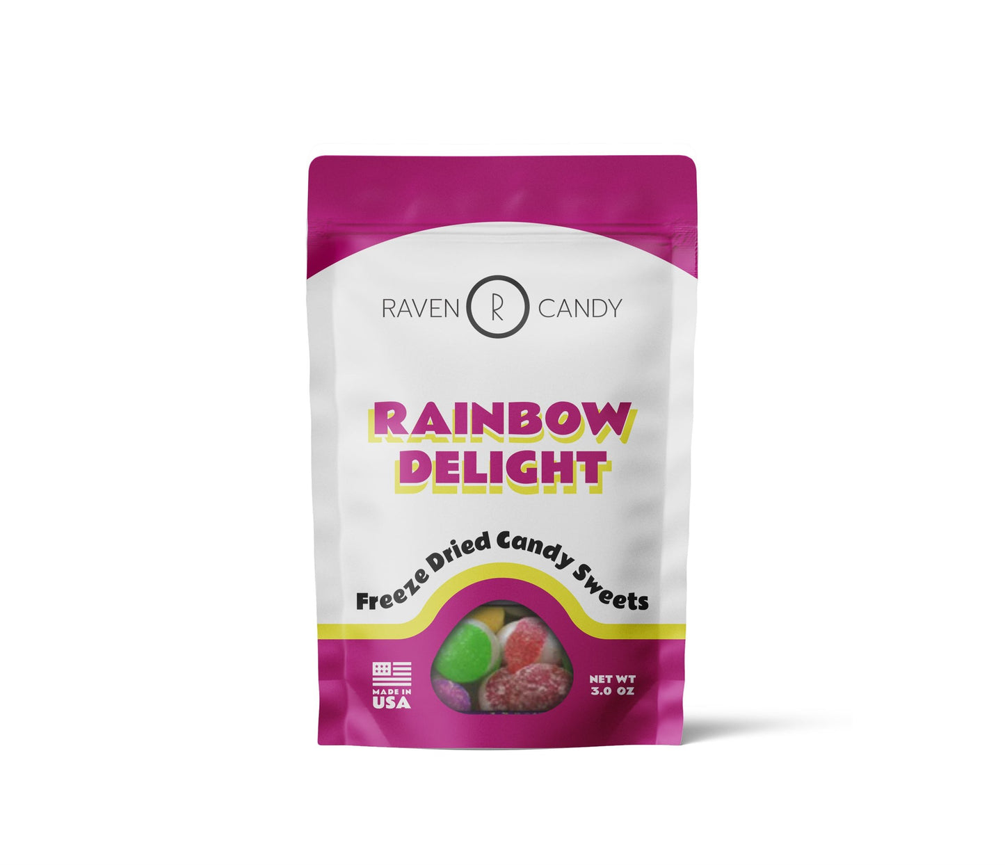 Raven Candy Rainbow Delight Freeze Dried Candy 3 oz