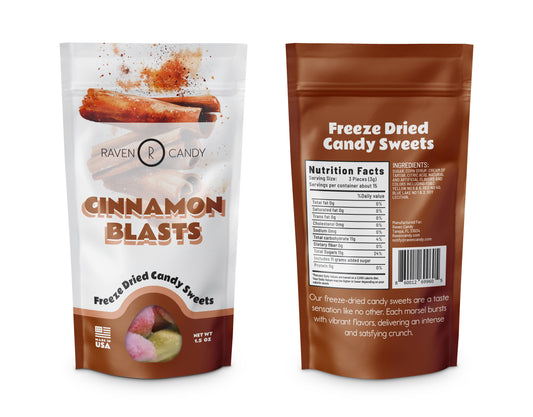 Raven Candy Cinnamon Blasts Freeze Dried Candy 1.5oz