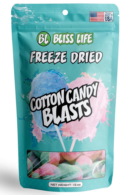 Bliss Life Cotton Candy Blasts Freeze Dried Candy 1.5 oz